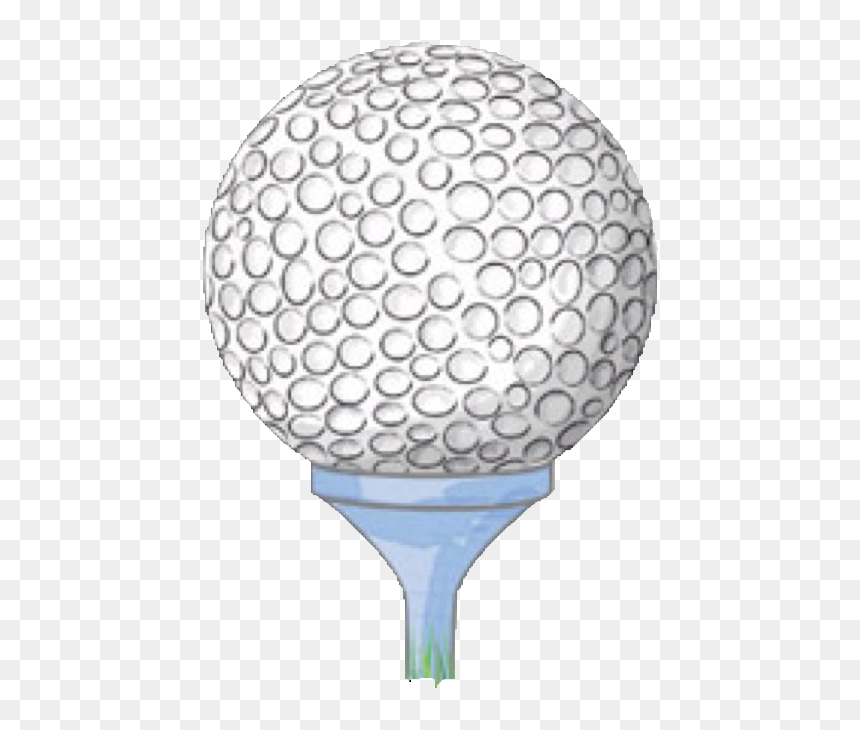 Golf Ball On A Tee - Illustration, HD Png Download - golf ball on tee png