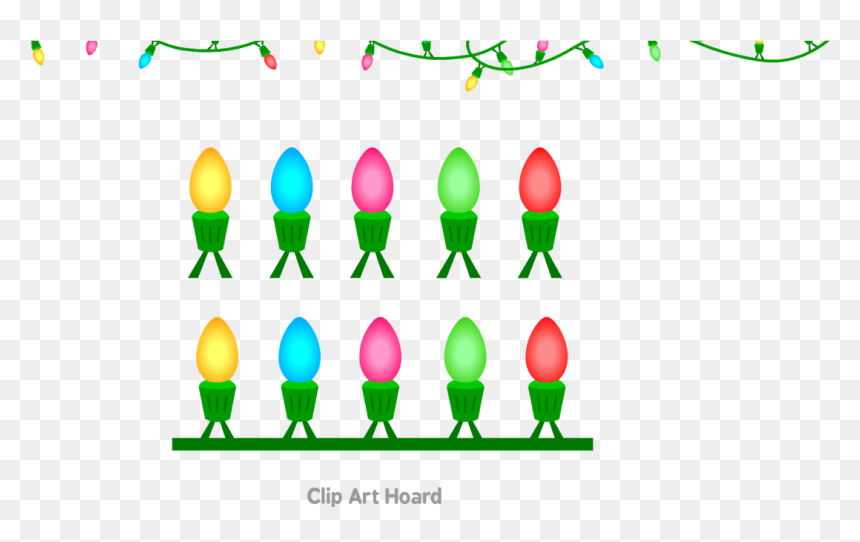 Christmas Lights Image Black And White, HD Png Download - white christmas lights png