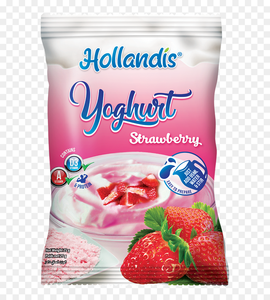 Hollandis Instant Strawberry Yoghurt Powder - Yogurt Instantaneo, HD Png Download - powder png