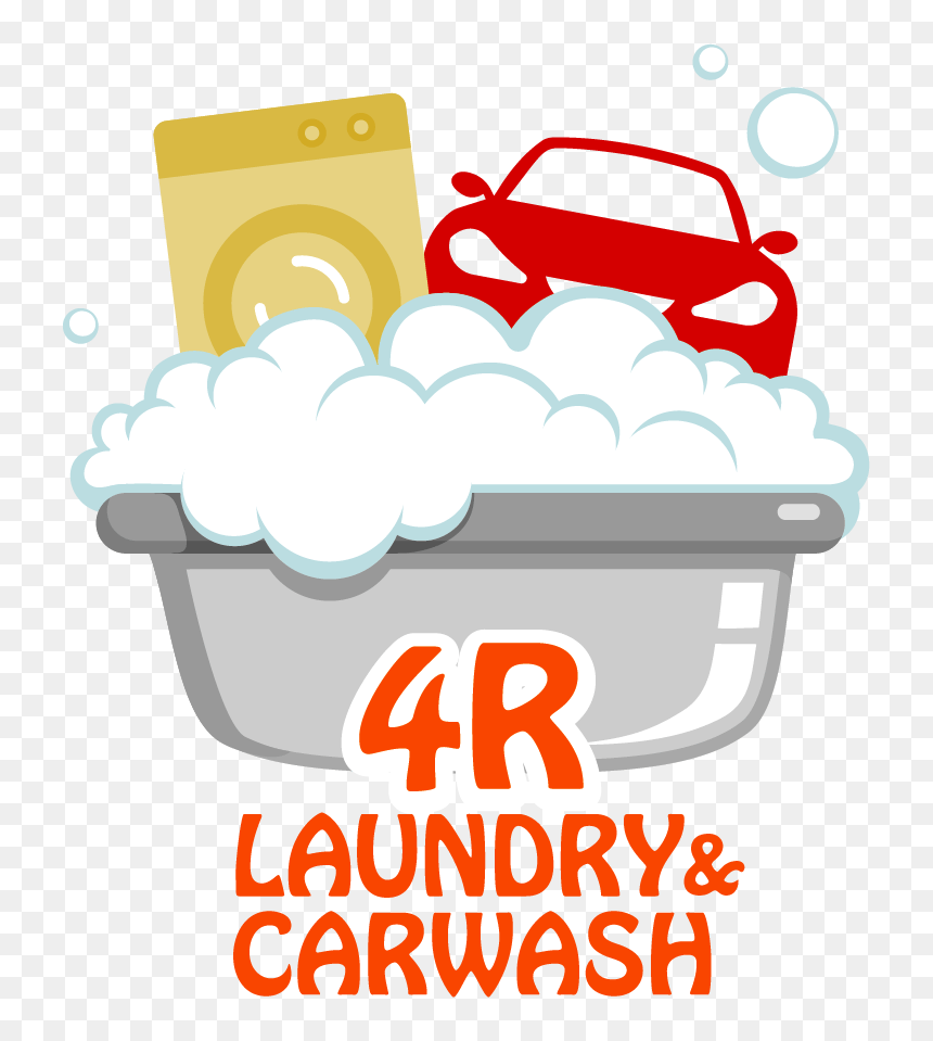 4r Laundry Carwash Logo, HD Png Download - car wash logo png