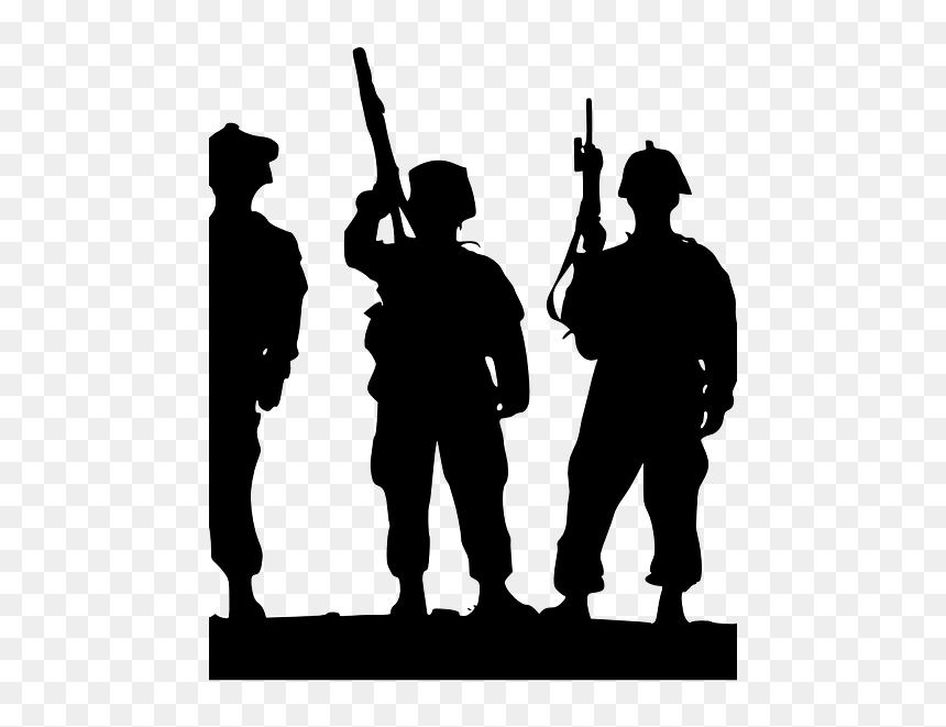 Army Soldiers Silhouette, HD Png Download - soldiers png