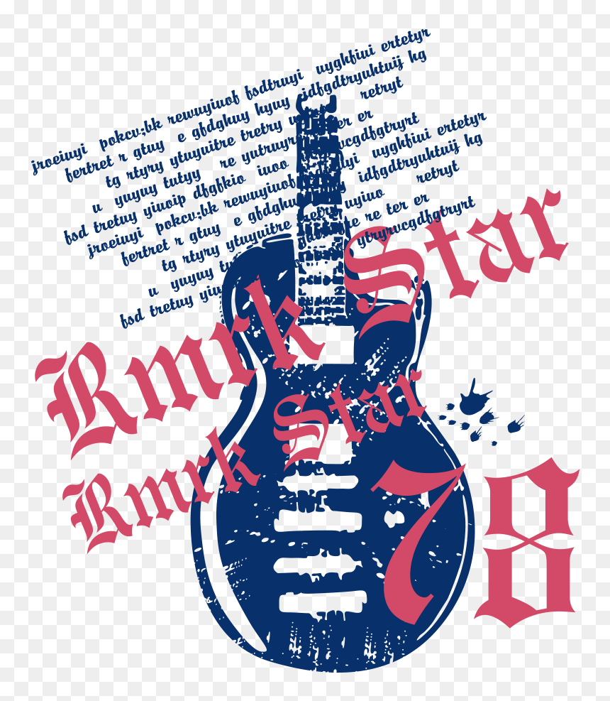 Vector Guitar Printing Creative Download Hd Png Clipart - Poster, Transparent Png - guitar vector png