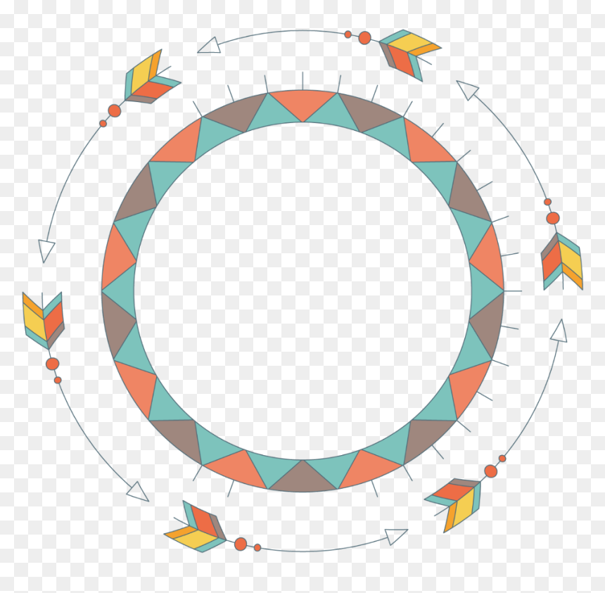 #ftestickers #frame #borders #arrows #tribal #pattern - Portable Network Graphics, HD Png Download - tribal arrows png