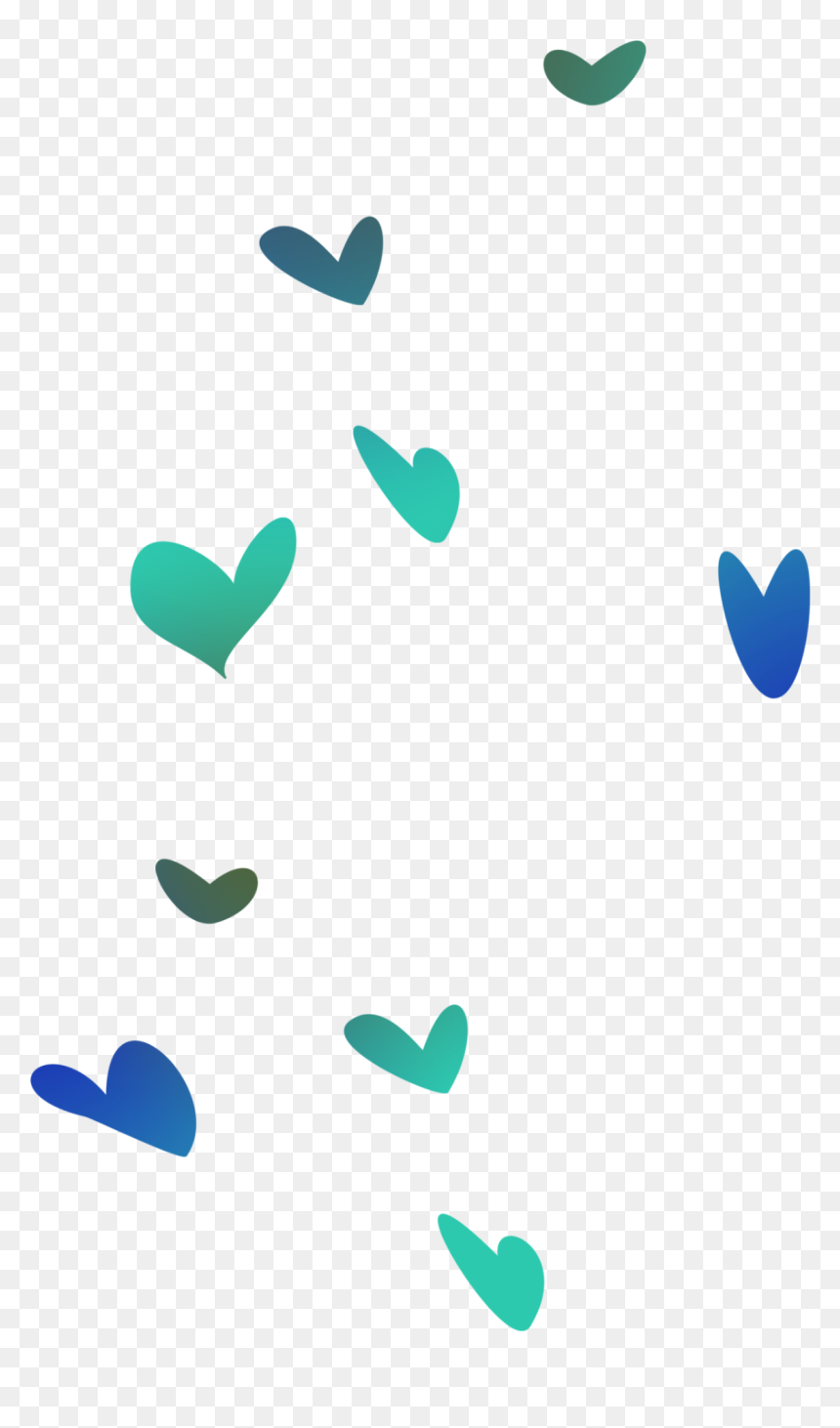#mq #green #blue #heart #falling #hearts - Teal Heart Clipart, HD Png Download - falling hearts png