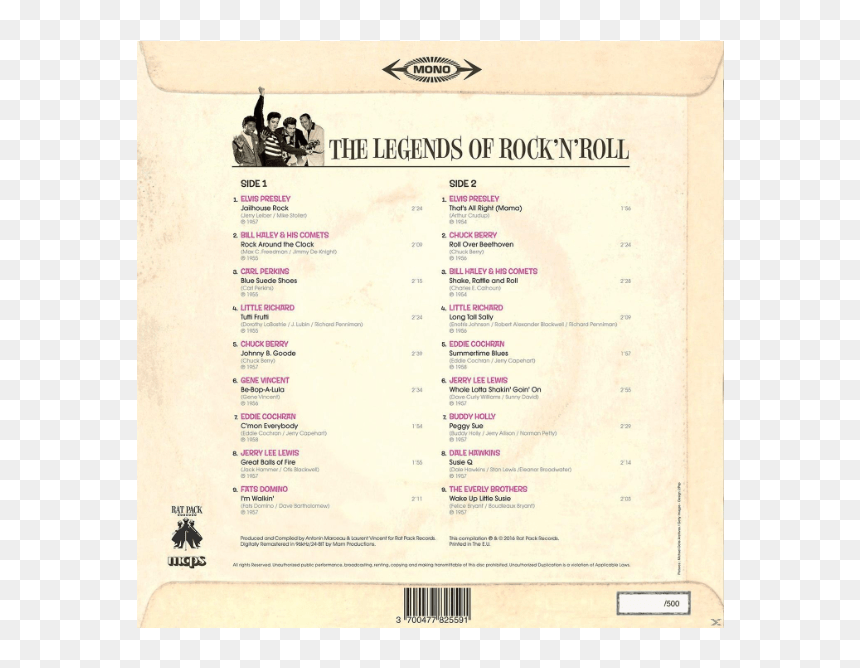 Elvis Presley / Bill Haley / Carl Perkins 1 Lp Pink - Diploma, HD Png Download - elvis presley signature png