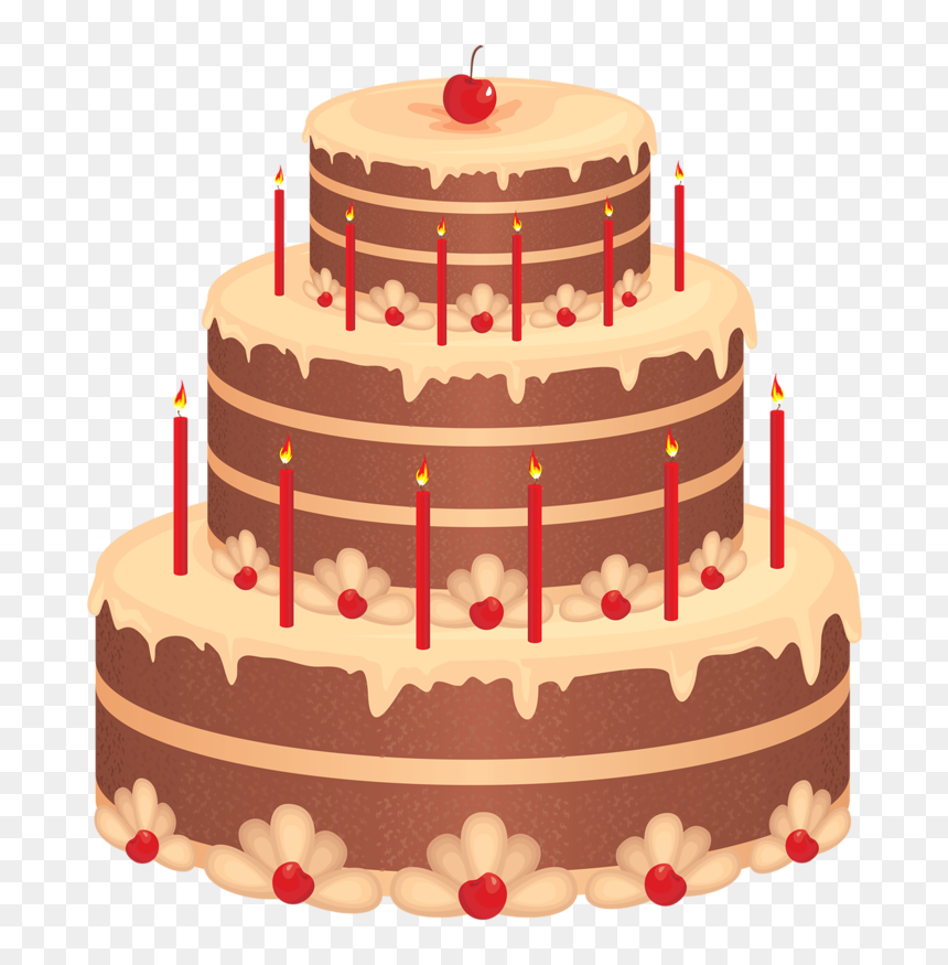 Happy Birthday Cake Vector, HD Png Download - birthday cake vector png