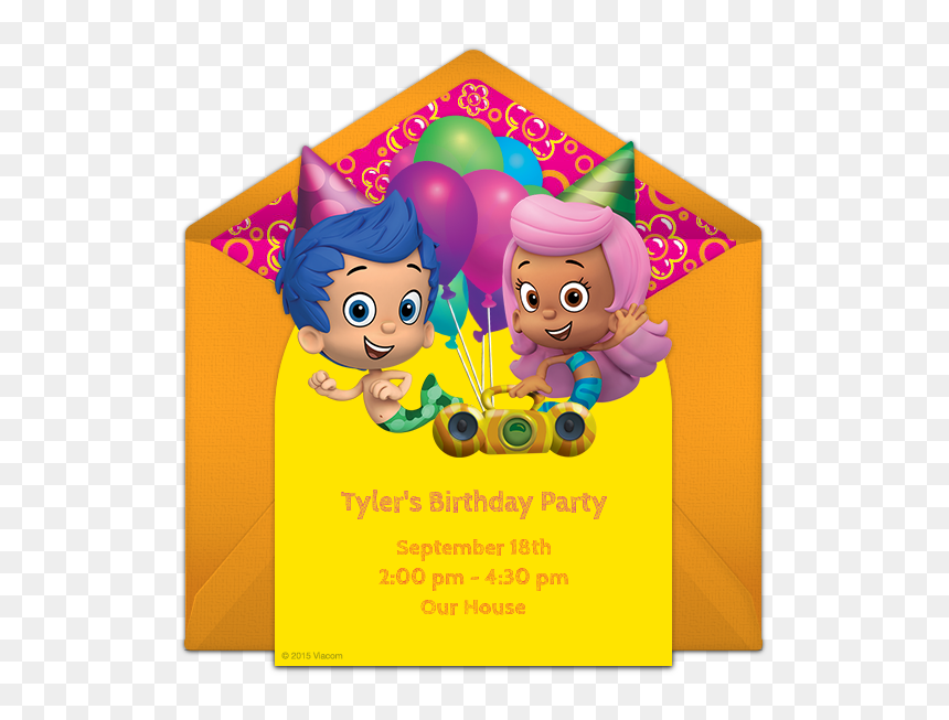 Blank Bubble Guppies Invitations, HD Png Download - bubble guppies characters png