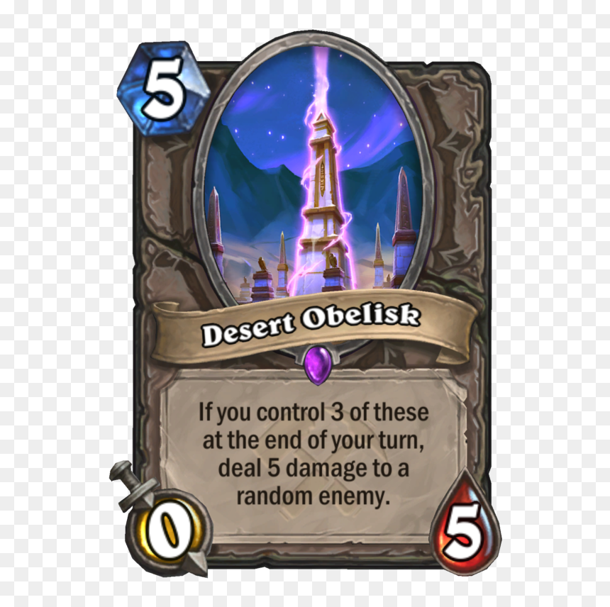 Desert Obelisk Hearthstone, HD Png Download - mlg gun png