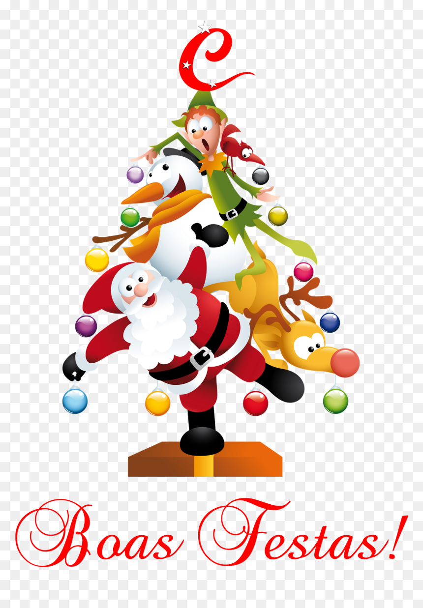Cute Merry Christmas Tree, HD Png Download - feliz natal png