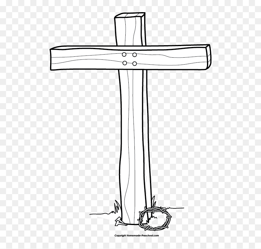 Clip Art Crosses Black And White, HD Png Download - rugged cross png