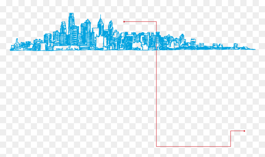 Diagram, HD Png Download - philadelphia skyline png
