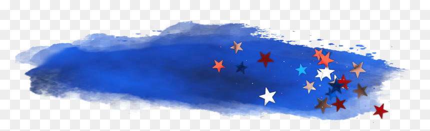 #freetoedit #watercolor #blue #stars #sky #brush #stroke - Painting, HD Png Download - blue paint stroke png