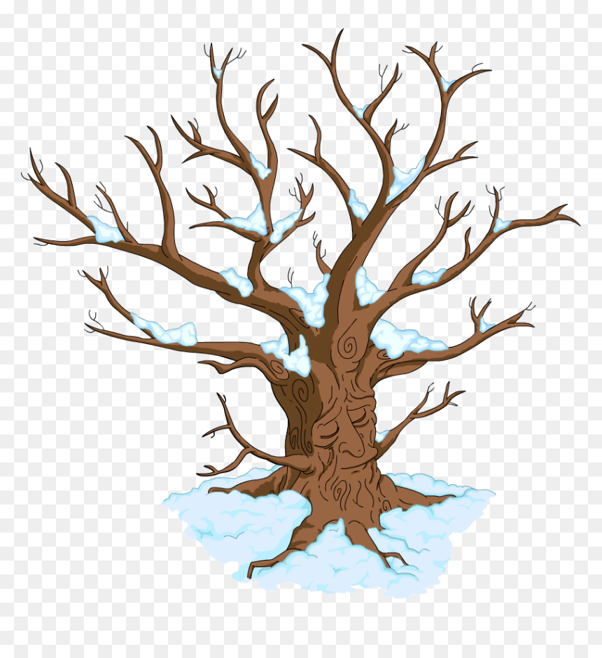 Old Tree Spirit Snow Menu - Tree And The Simpsons, HD Png Download - old tree png