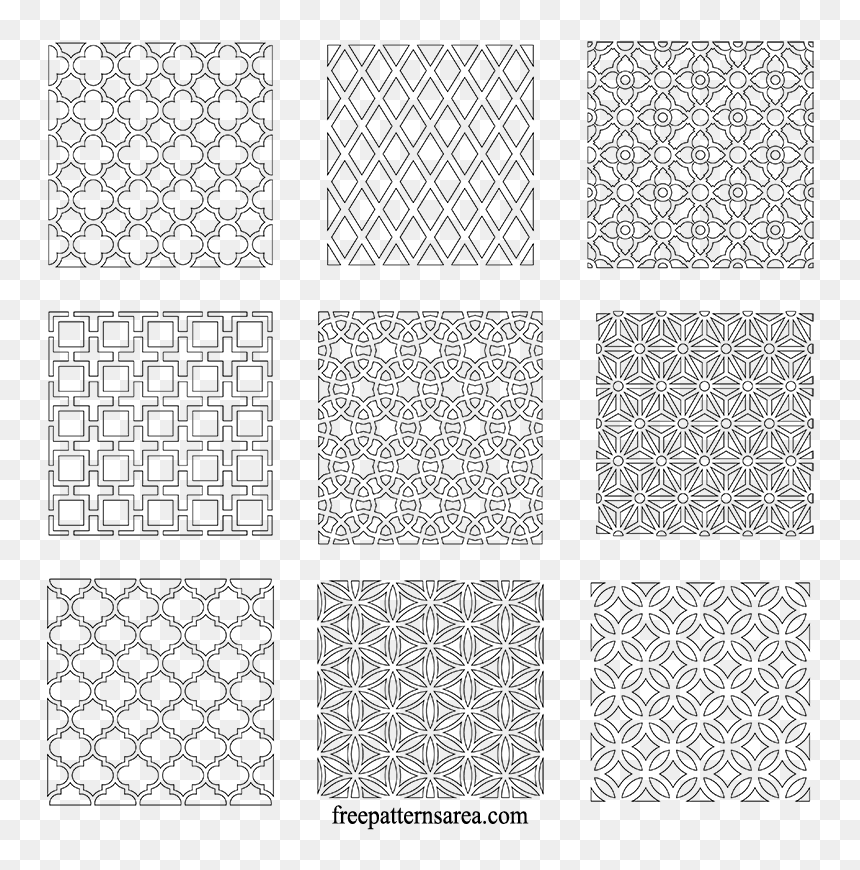 Transparent Africa Vector Png - Geometric Stencil Patterns Free, Png Download - black texture png