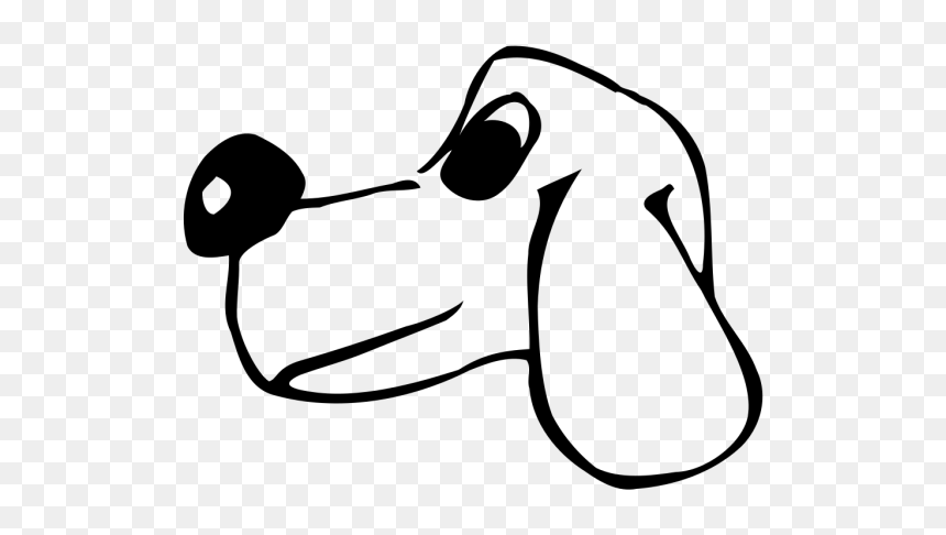 Comic Dog Head Png Icons - Dog Face From The Side Cartoon, Transparent Png - dog head png