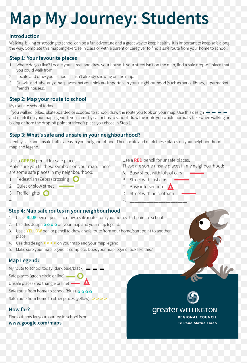 Students Map Important Locations, Safe And Unsafe Areas - Graphic Design, HD Png Download - students walking png