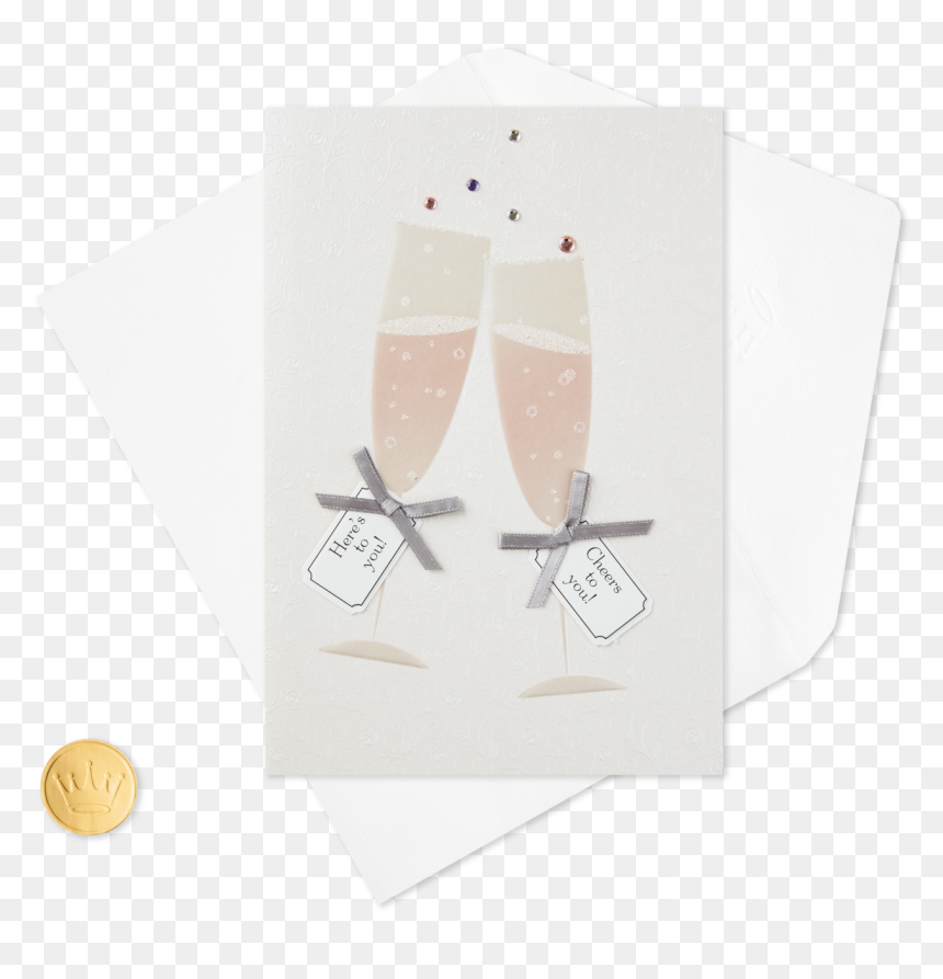 Champagne Toast For Two Anniversary Card - Champagne Stemware, HD Png Download - champagne toast png
