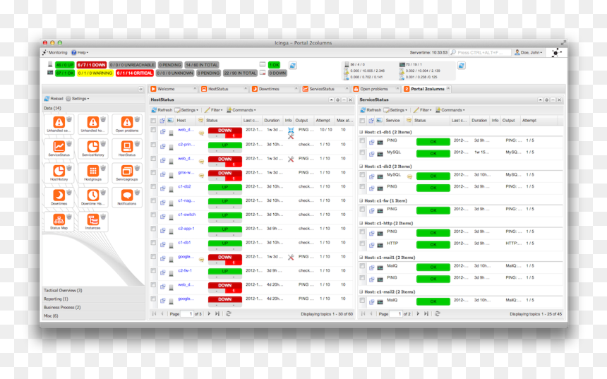 Icinga Web - Icinga, HD Png Download - columns png