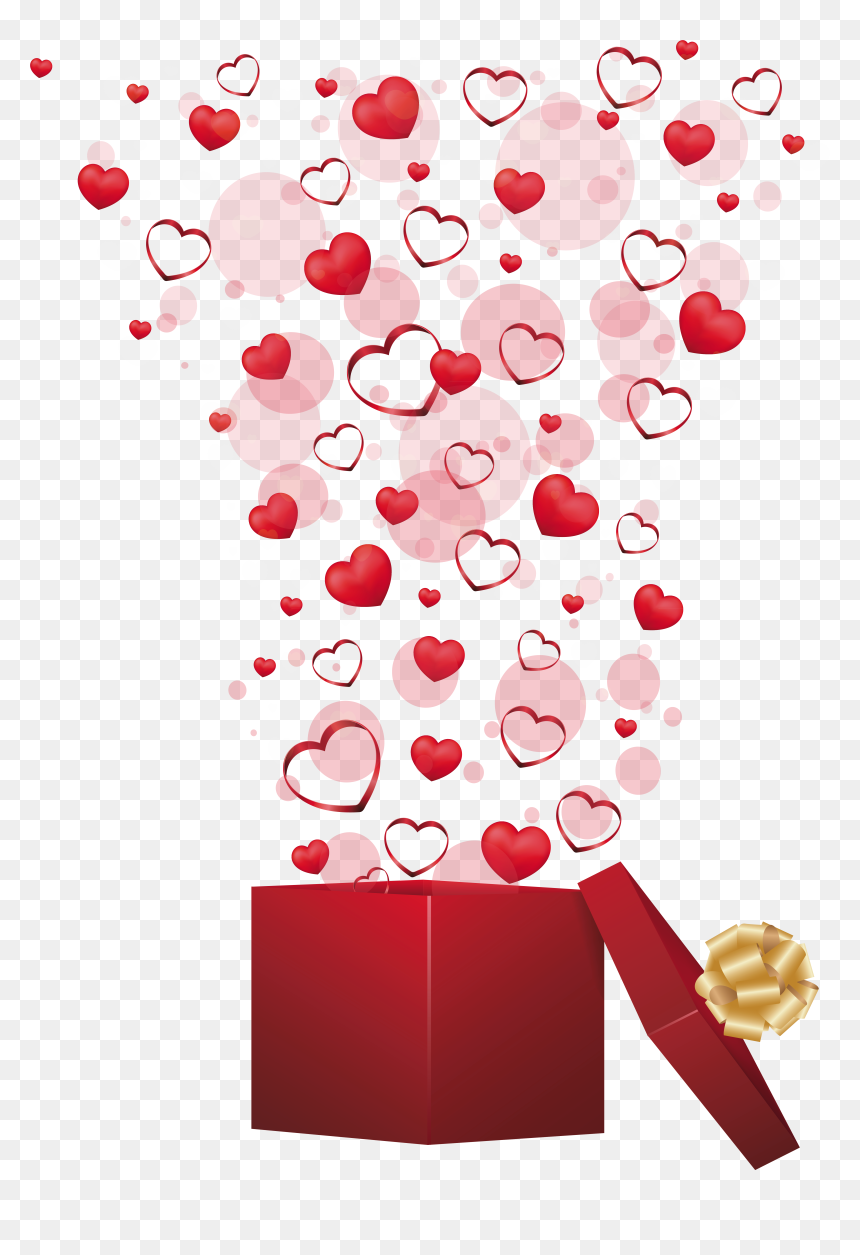 Confetti Clipart Valentines, HD Png Download - red confetti png