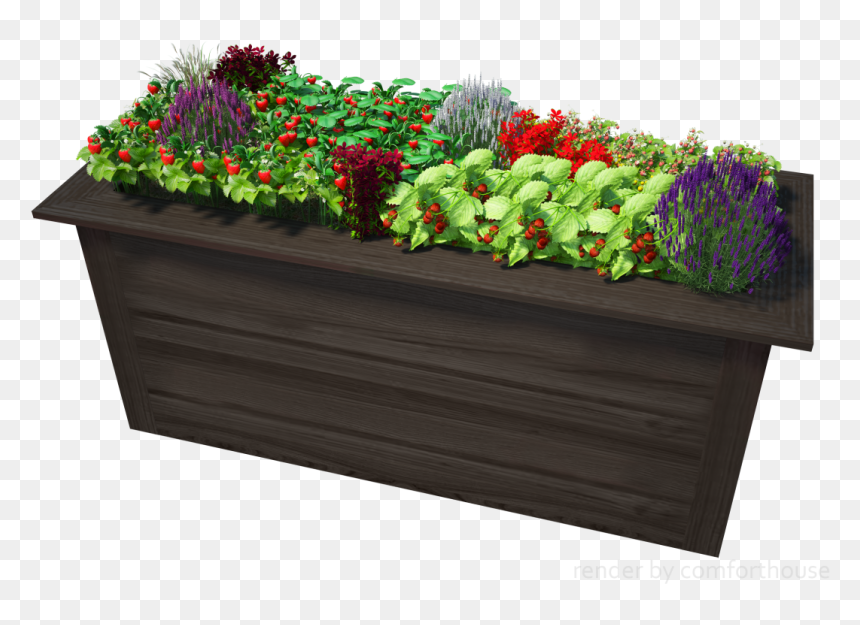 3d Decorative Flower Bed, HD Png Download - flower bed png