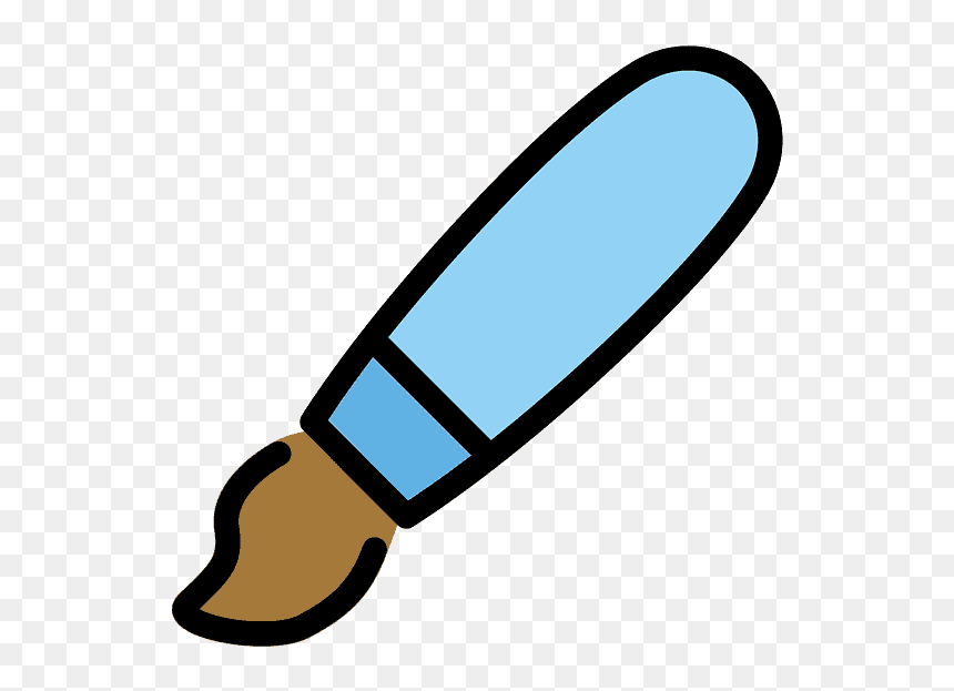 Paintbrush Emoji Clipart, HD Png Download - paintbrush clipart png