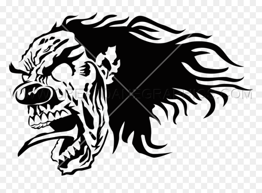 Clown Clipart Black And White - Evil Clipart Black And White, HD Png Download - evil clown png