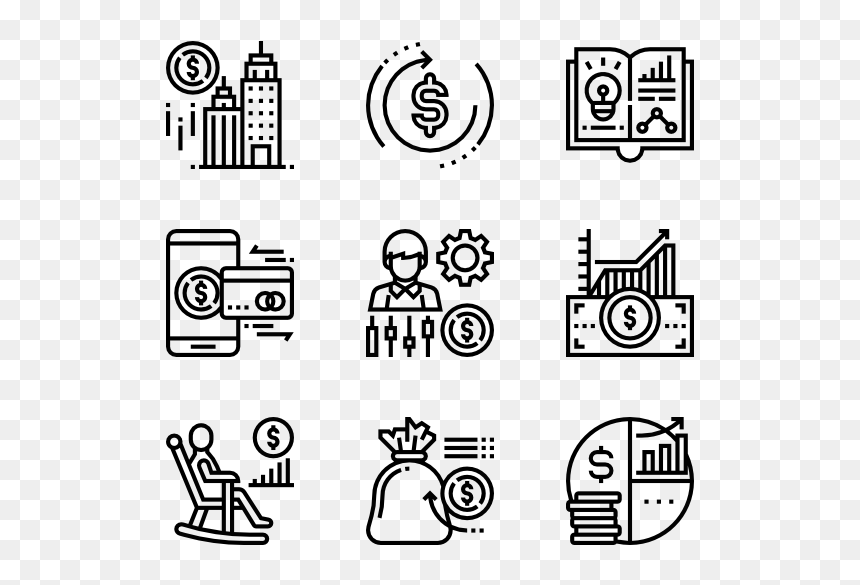 Shopping Icon Pack Png, Transparent Png - money vector png