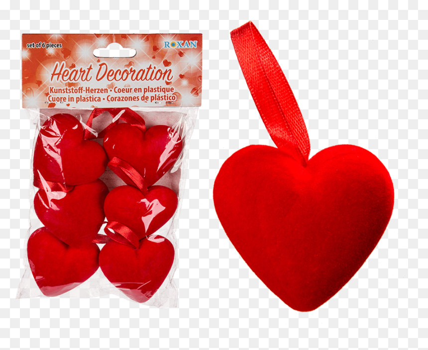 Red Valentines Plastic Hanging Hearts , Png Download - Valentine's Day, Transparent Png - falling hearts png