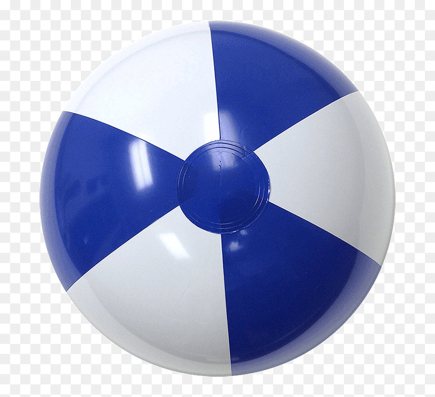16" - Blue White Beach Ball, HD Png Download - beach balls png