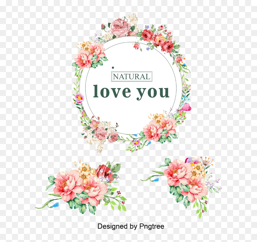Vector Colored Bouquet Wreath, Wreath, Flower Garlands, - Garden Roses, HD Png Download - christmas wreath vector png