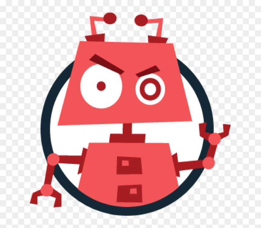 Robot Rojo C铆rculo Clipart - Red Robot Png, Transparent Png - circulo rojo png