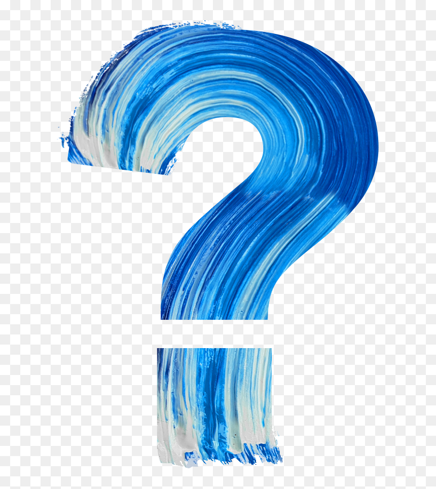 What"s The Difference Between Data Analysts And Business - Painted Question Mark Blue, HD Png Download - blue paint stroke png