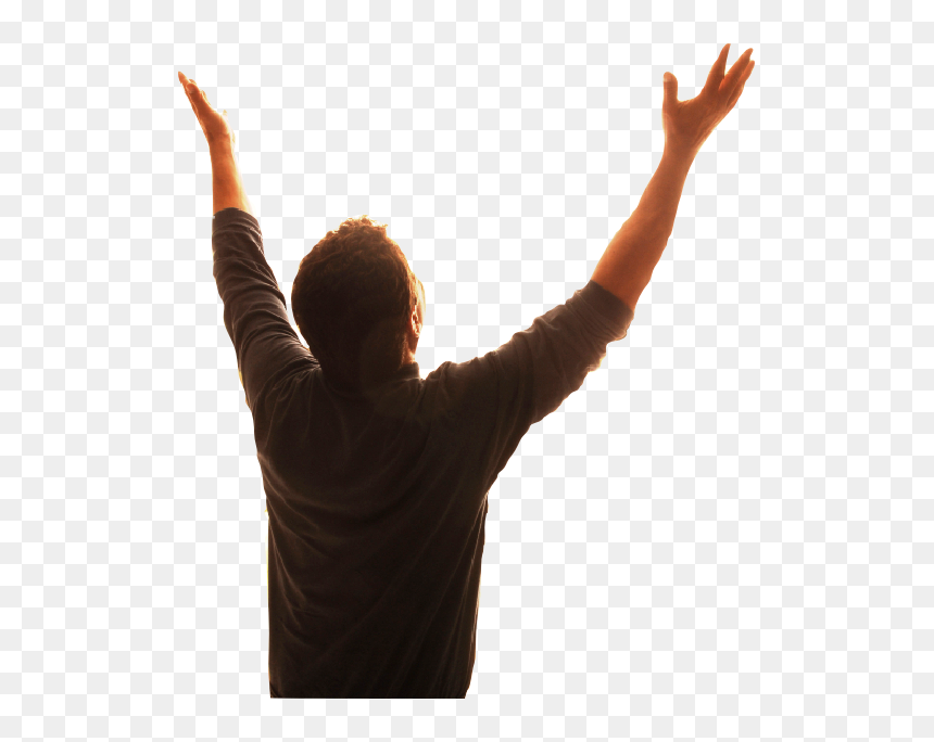 Bible Worship God Christian Church Prayer - Man Raising Hands Png, Transparent Png - raised hands png