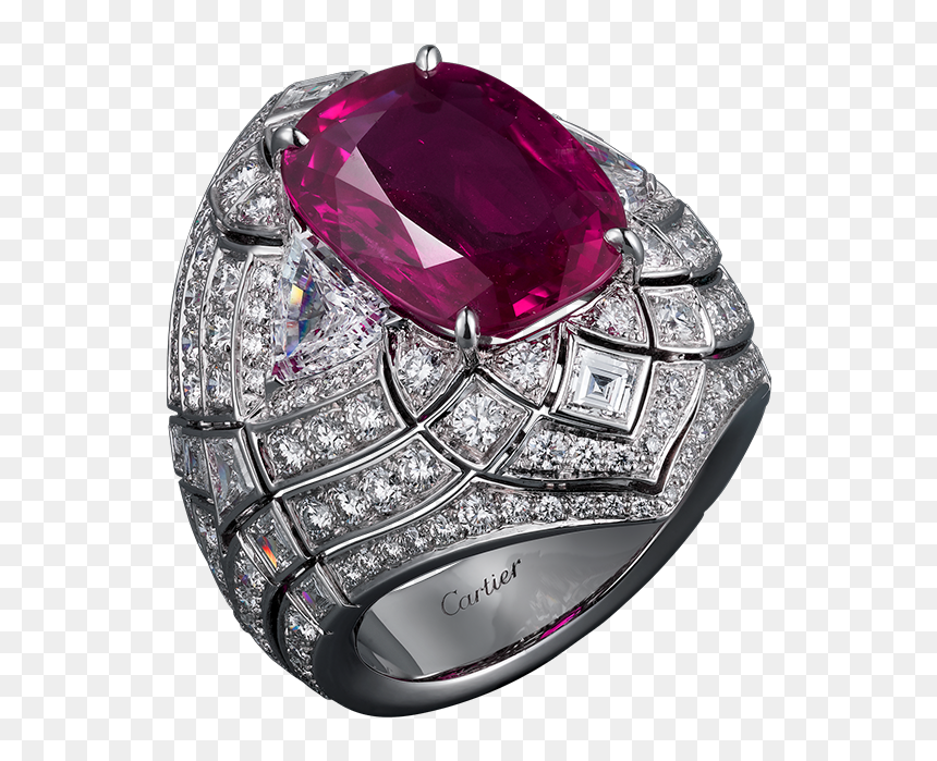 Silver Ring With Pink Diamond Png Clipart - Jewellery, Transparent Png - diamond ring clipart png