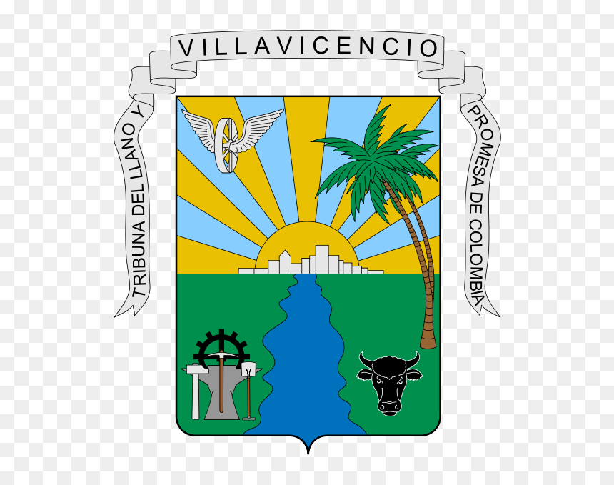 Escudo De Villavicencio Png, Transparent Png - bandera de colombia png