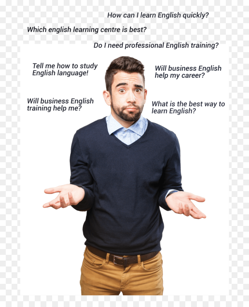 Confused On Learning English - Dont Believe In Santa, HD Png Download - confused person png