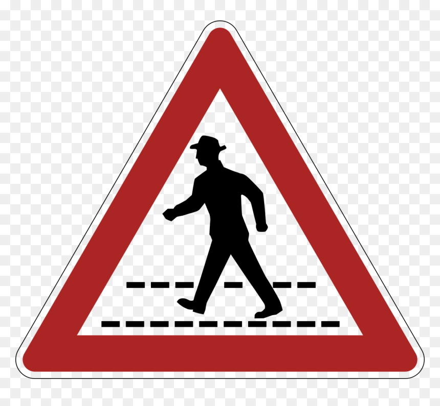Traffic Switch Over Point Traffic Sign, HD Png Download - crosswalk png