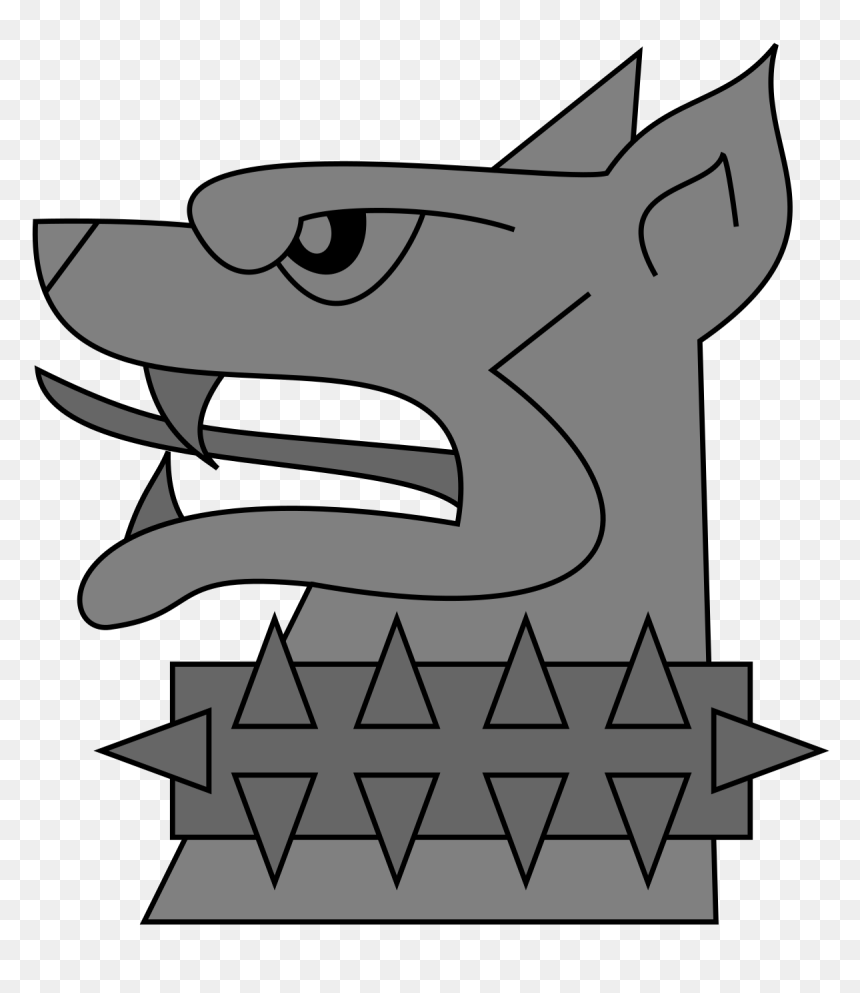 Dog Heraldry Png, Transparent Png - dog head png