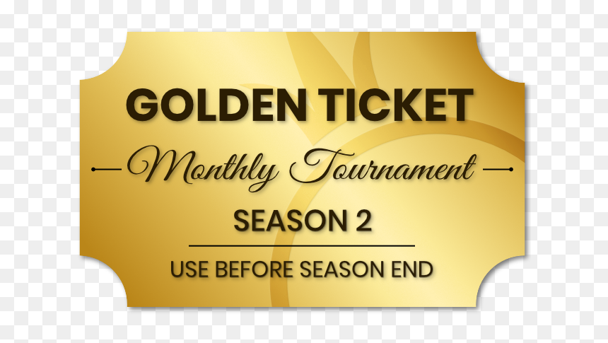 Golden Ticket Social Tournaments Png, Transparent Png - golden ticket png