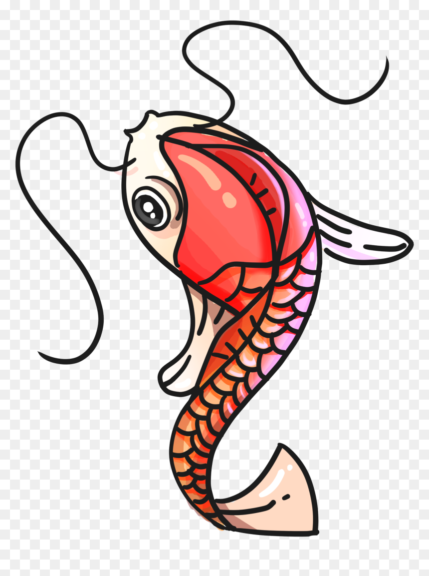 Festive Chinese Style Hand Painted Transshipment Koi, HD Png Download - koi png