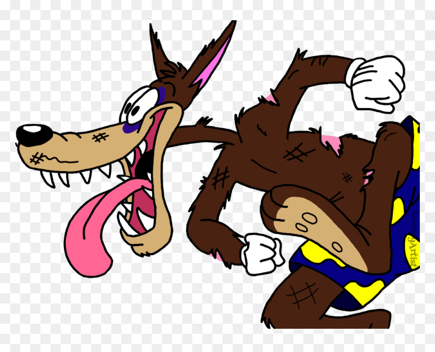 Showing Cartoon In Love Wolf, HD Png Download - wolf cartoon png