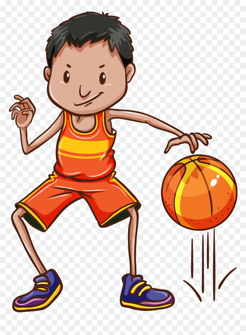 Playing Basket Ball Png - Bounce Ball Clip Art, Transparent Png - basketball ball png
