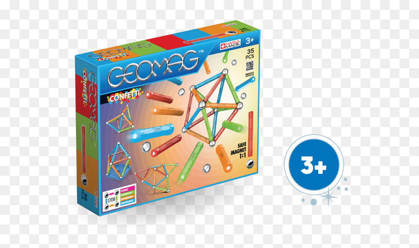 Geomag Confetti 50, HD Png Download - red confetti png