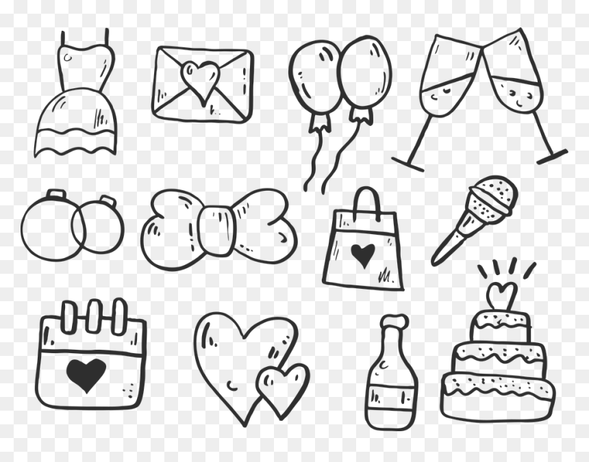 Line Art, HD Png Download - marriage png
