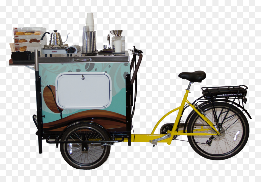 Bike And A Box Hot Coffee Trike - Tricycle, HD Png Download - tricycle png