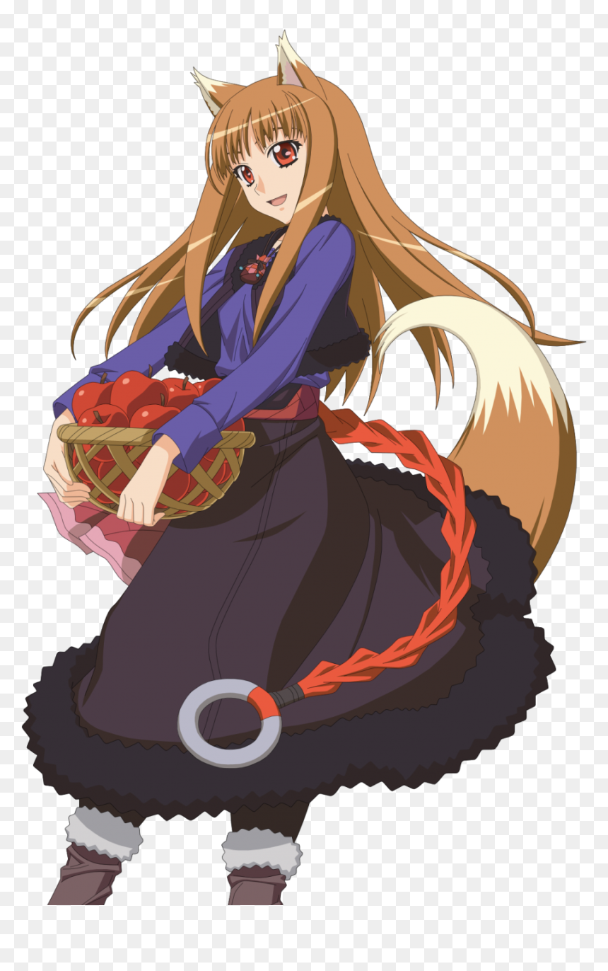 Download Spice And Wolf Transparent Png For Designing - Anime Holo Spice And Wolf, Png Download - wolf cartoon png