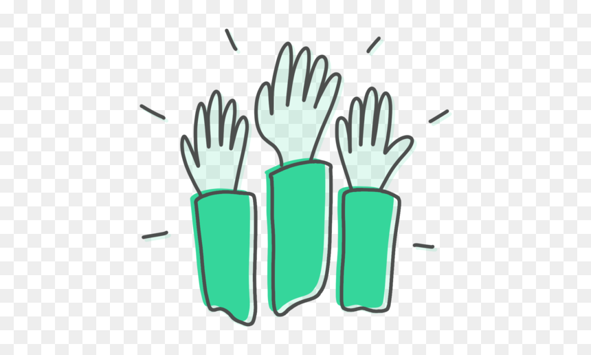 Hands Raised - Raised Hand Illustration Png, Transparent Png - raised hands png