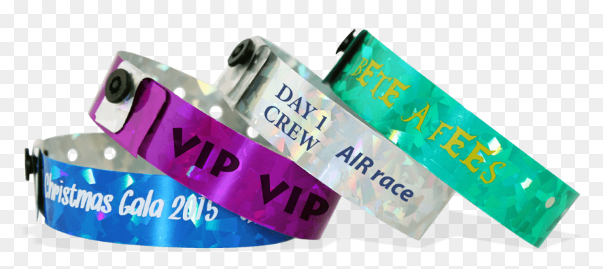 Custom Holographic Wristbands 19 Mm Confetti - General Supply, HD Png Download - blue confetti png