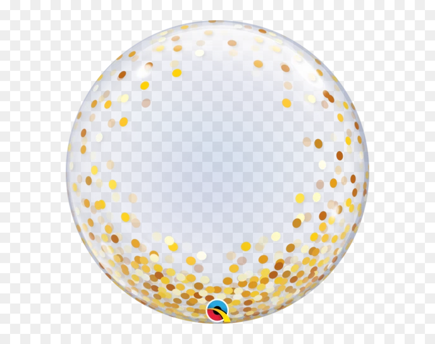 Qualatex Deco Bubble Gold Confetti, HD Png Download - blue confetti png