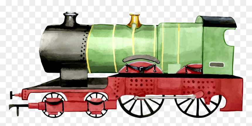 Paper Steam Locomotive Rail Transport Train - Clipart Steam Train, HD Png Download - steam train png